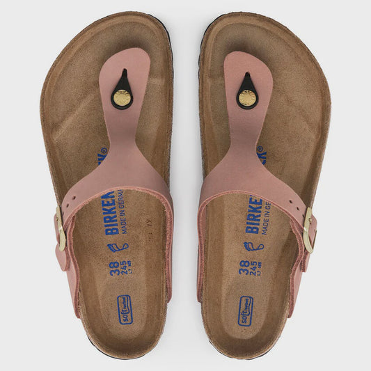 Birkenstock 1024024 Gizeh SFB Old Rose Nubuck Leather Regular