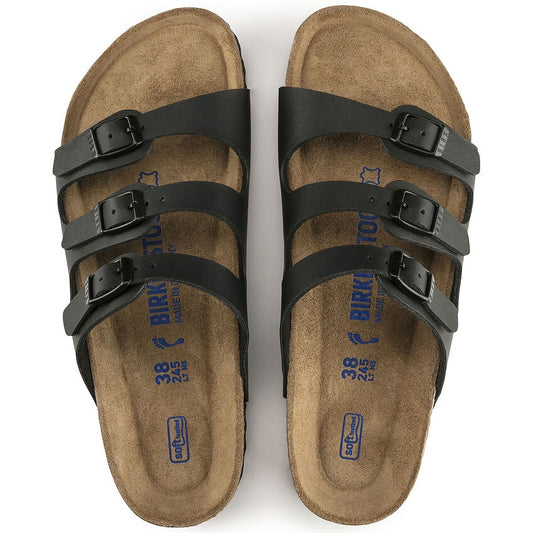 Birkenstock 053013 Florida Black SFB Narrow