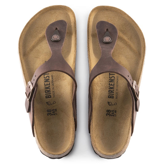 Birkenstock 0743833 Gizeh Habana Oiled Leather Narrow