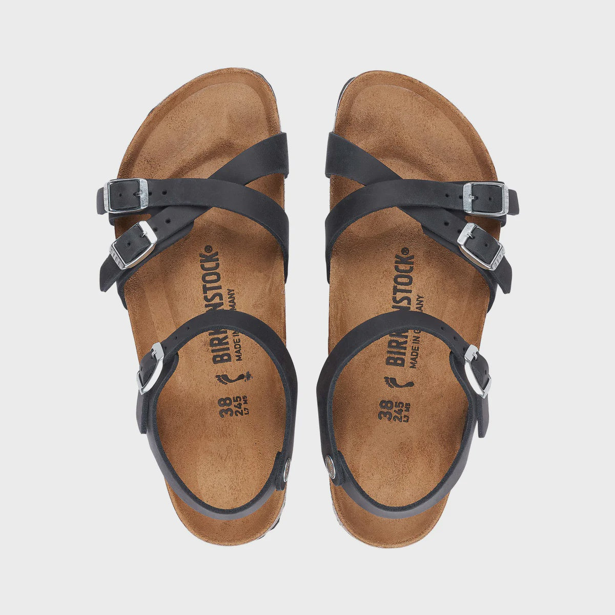 Birkenstock 1021487 Kumba Black Oiled Leather Narrow