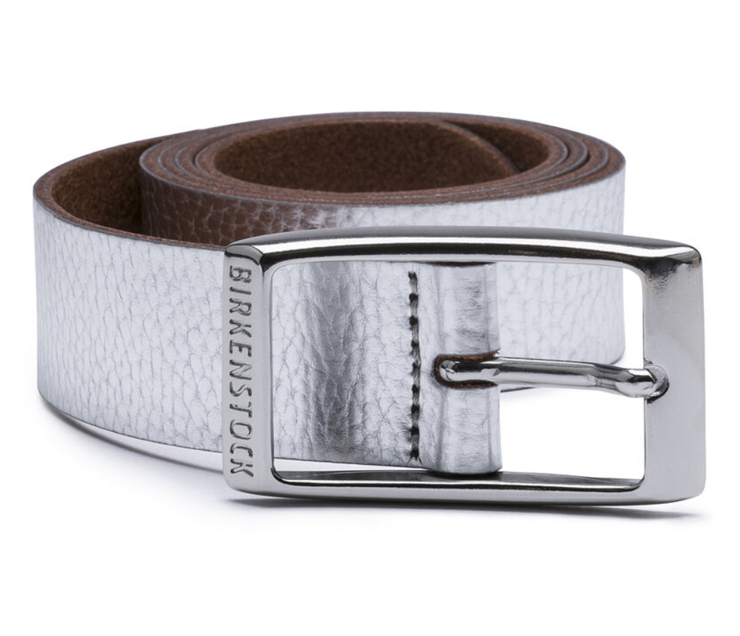 Birkenstock Belt Illinois 30mm Silver Metallic