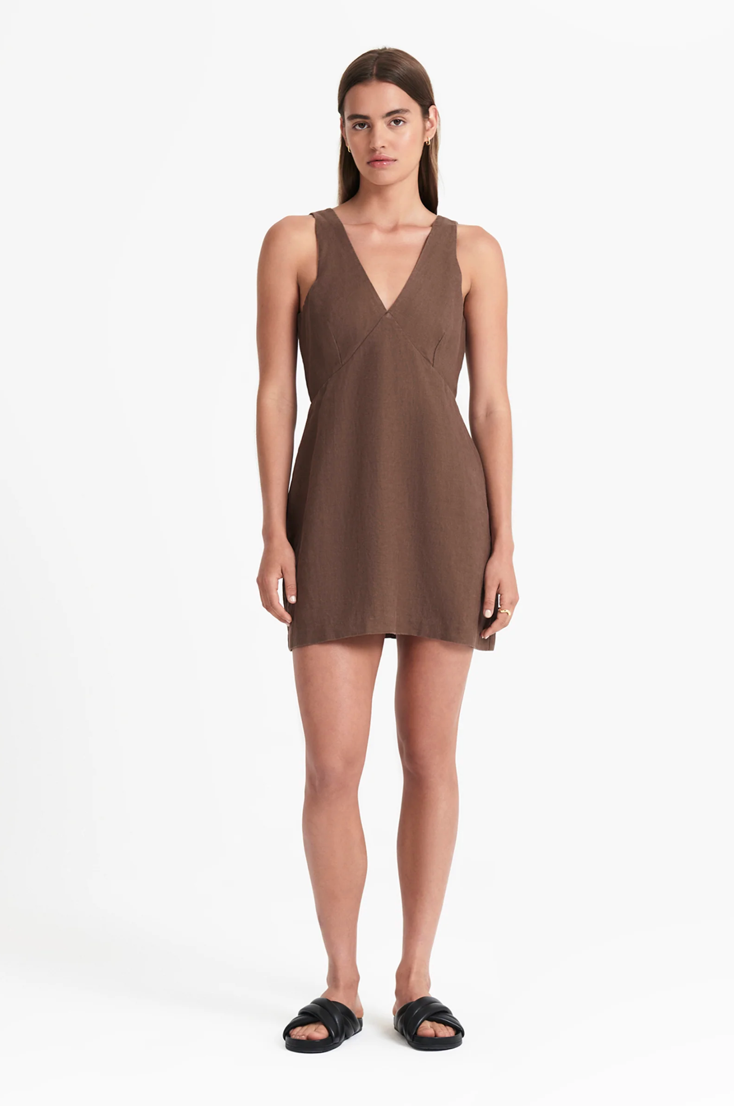 Nude Lucy Sima Linen Mini Dress