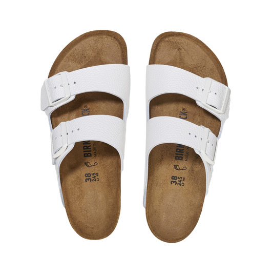 Birkenstock 1025061 Arizona BS White Smooth Grained Leather Narrow