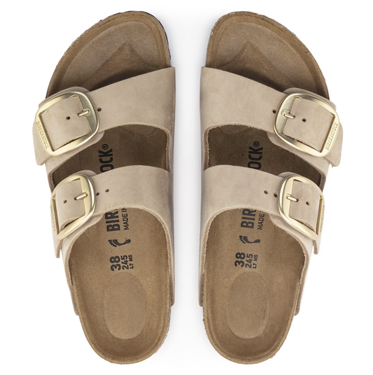 Birkenstock Arizona 1023957 Big Buckle Sandcastle Nubuck Leather Regular