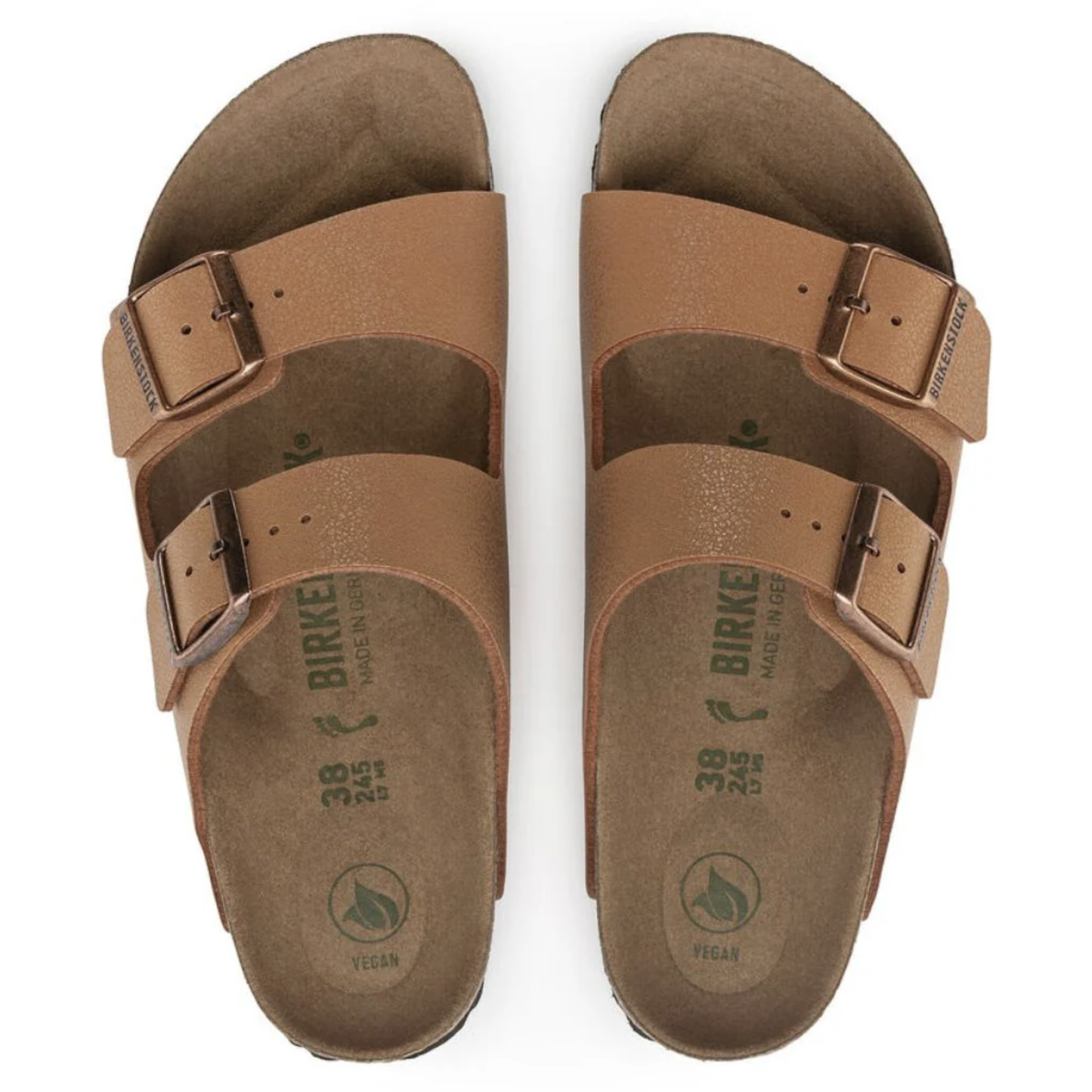 Birkenstock 1025046 Arizona Earthy Vegan Pecan Birkibuck Narrow