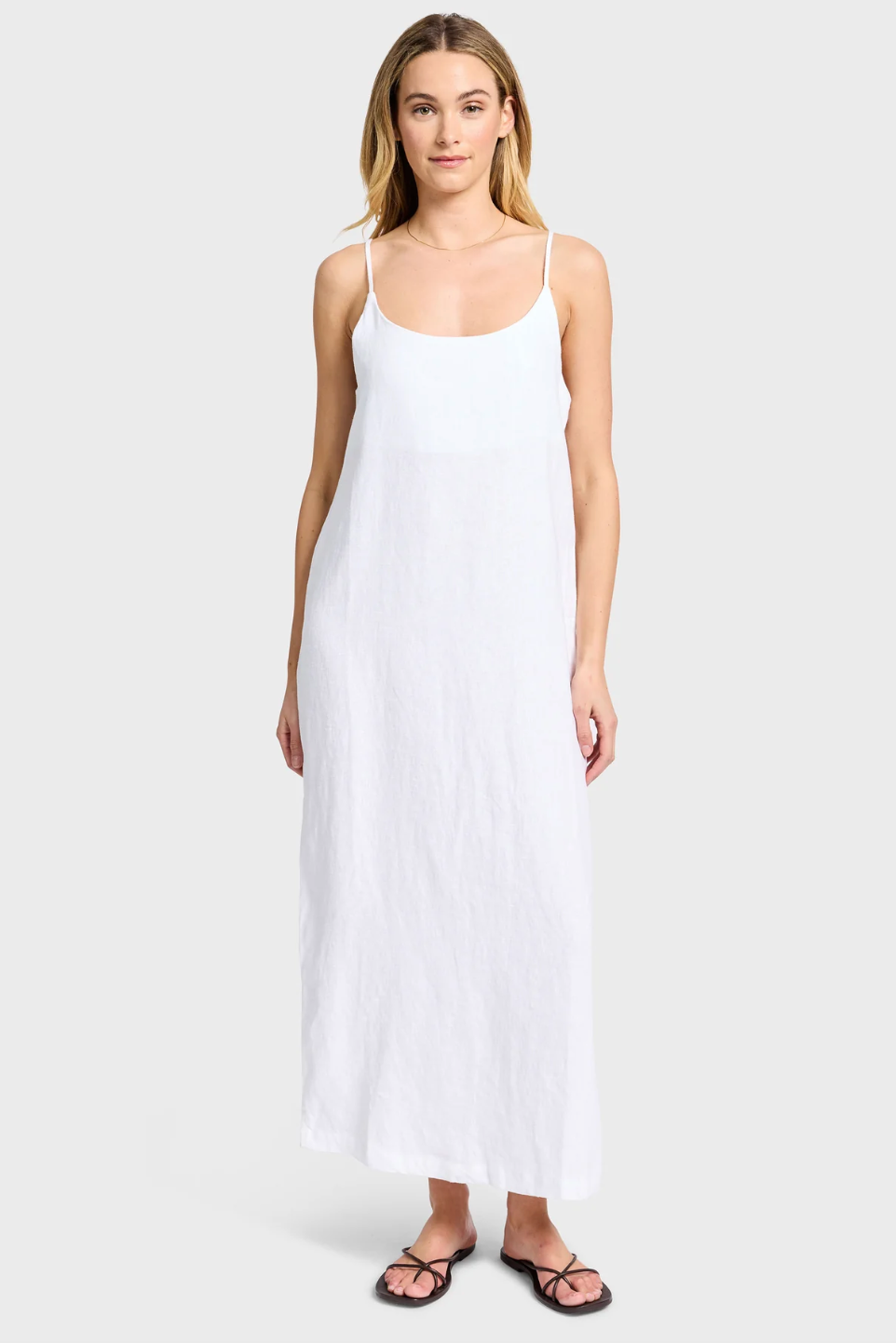 The Academy Brand Essential Linen Slip Dress