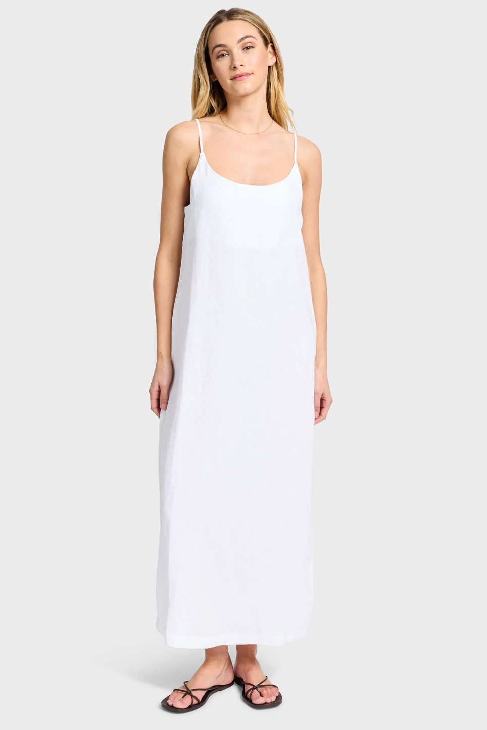 The Academy Brand Essential Linen Slip Dress