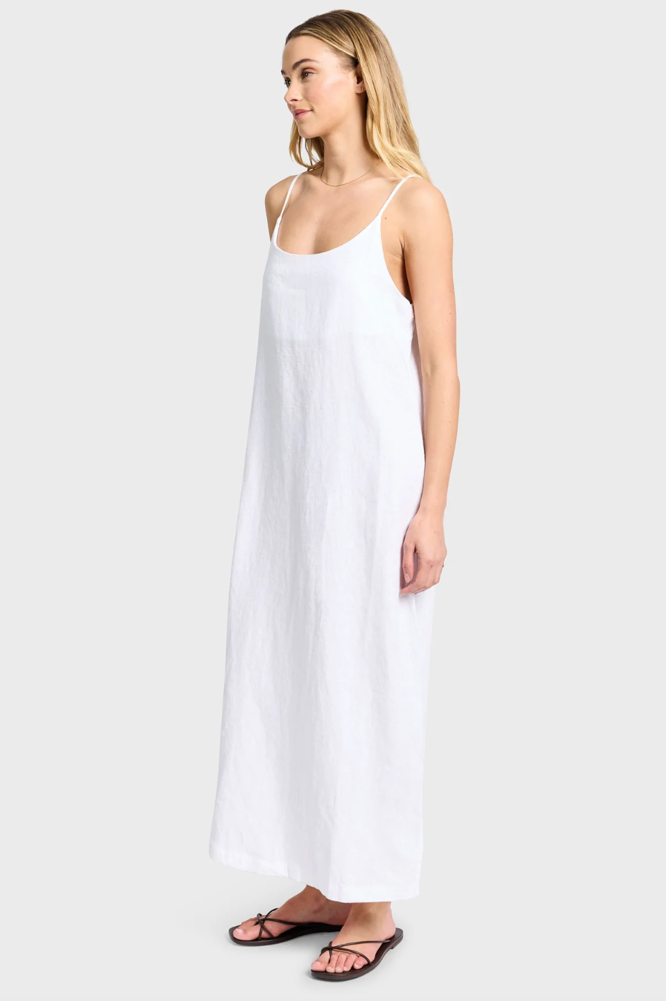 The Academy Brand Essential Linen Slip Dress