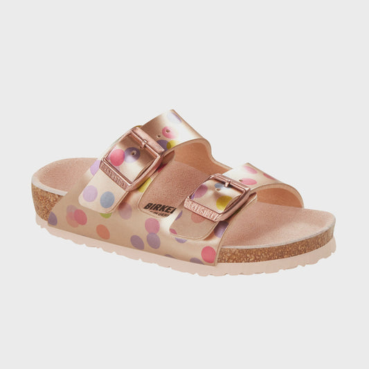 Birkenstock Arizona Kids 1021697 Metallic Dots Copper Birko-Floor Narrow